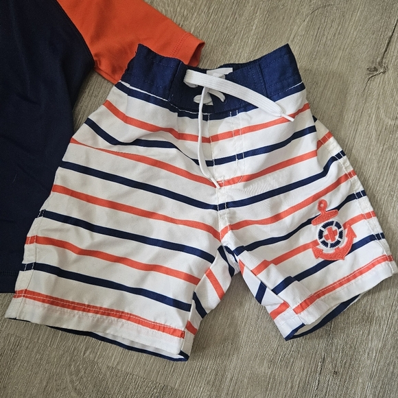 6-12m Janie and Jack swim trunks and shirt - Picture 2 of 5